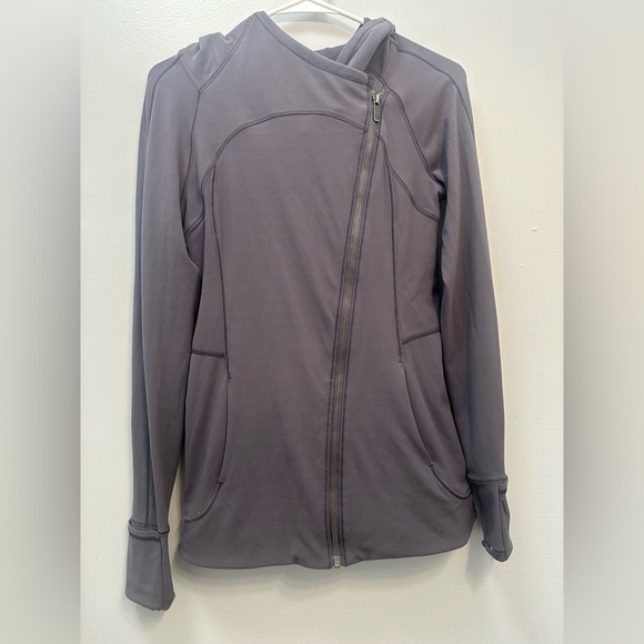 lululemon athletica Gray Asymmetrical Zip Hoodie - Picture 3 of 14